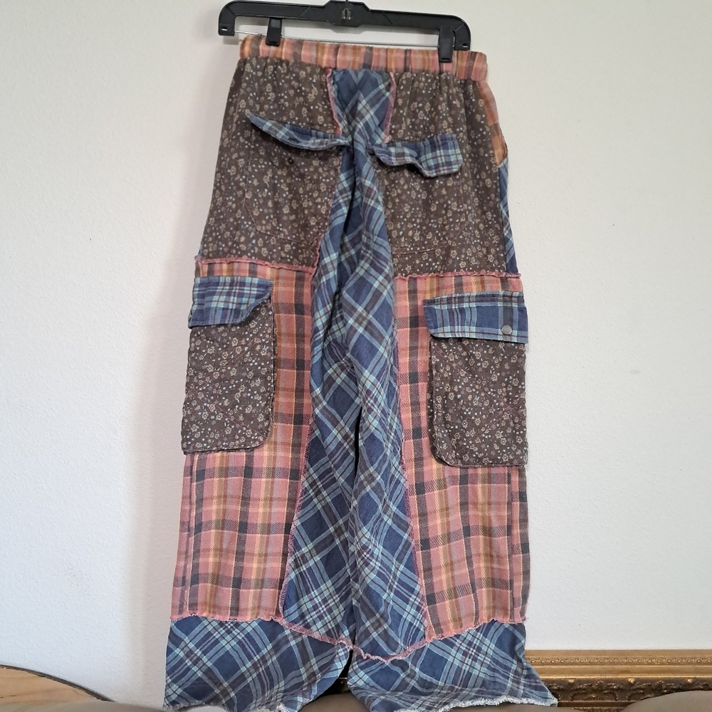 Pol Patchwork Wide-Leg Pants - image 4